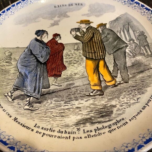Creil et Montereau HBCM Vintage France Plate - Picture 2 of 6